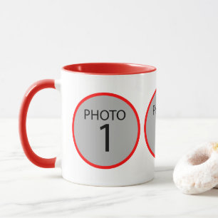 Modèle personnalisable 3 PHOTO Café Mug