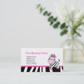 Modèle personnalisable de carte de visite de zèbre (Debout devant)