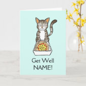 Modèle personnalisé de Get Well Soon Pizza Cat (Fleur jaune)