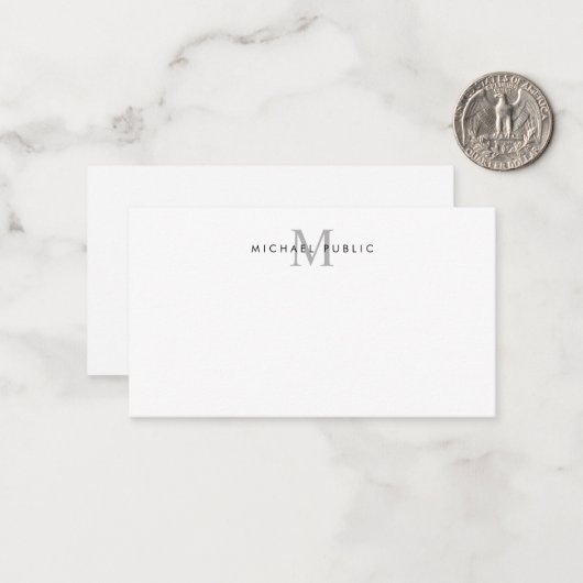 Modèle personnalisé moderne simple Monogramme init (Devant/Arrière en situation)