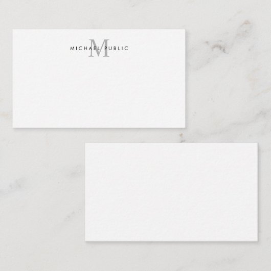 Modèle personnalisé moderne simple Monogramme init (Devant / Derrière)