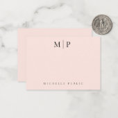 Modèle personnalisé tendance chic rose blush monog (Devant/Arrière en situation)