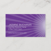 Modèle personnel de carte de visite d'entraîneur (Dos)