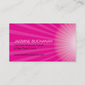 Modèle personnel de carte de visite d'entraîneur (Dos)