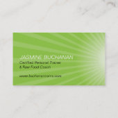 Modèle personnel de carte de visite d'entraîneur (Dos)