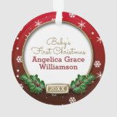 Modèle photo | 1er Noël du bébé (Rouge) (dos)