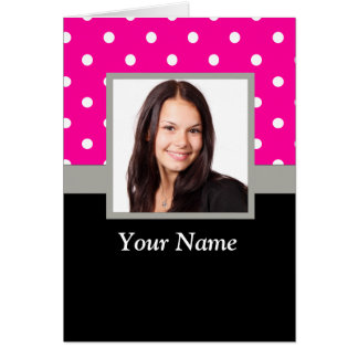 Modèle photo à points Polka rose