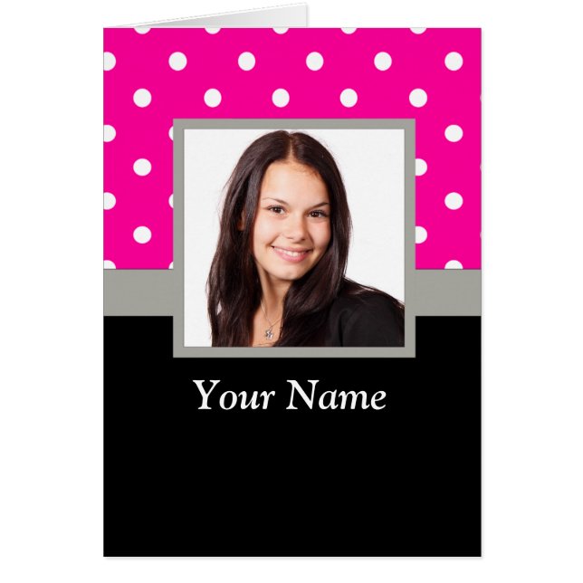 Modèle photo à points Polka rose (Devant)