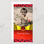 MODÈLE PHOTO BABY SHOWER LADYBUG BLACK ROUGE (Devant / Derrière)