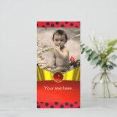 MODÈLE PHOTO BABY SHOWER LADYBUG BLACK ROUGE (Debout devant)
