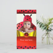 MODÈLE PHOTO BABY SHOWER LADYBUG BLACK ROUGE (Debout devant)