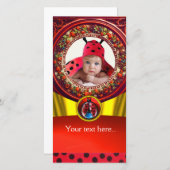 MODÈLE PHOTO BABY SHOWER LADYBUG BLACK ROUGE (Devant / Derrière)