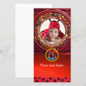 MODÈLE PHOTO BABY SHOWER LADYBUG BLACK ROUGE (Devant / Derrière)