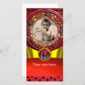 MODÈLE PHOTO BABY SHOWER LADYBUG BLACK ROUGE (Devant / Derrière)