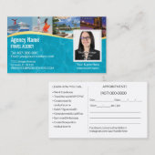 Modèle photo Carte de visite de l'agent de voyage (Devant / Derrière)