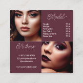 Modèle photo de carte comp moderne Plain Bourgogne (Dos)