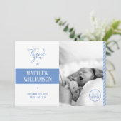 Modèle photo de carte faire-part de naissance Mono (Debout devant)