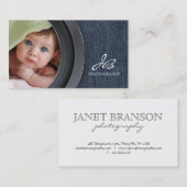 Modèle photo de denim de carte de visite de (Devant / Derrière)