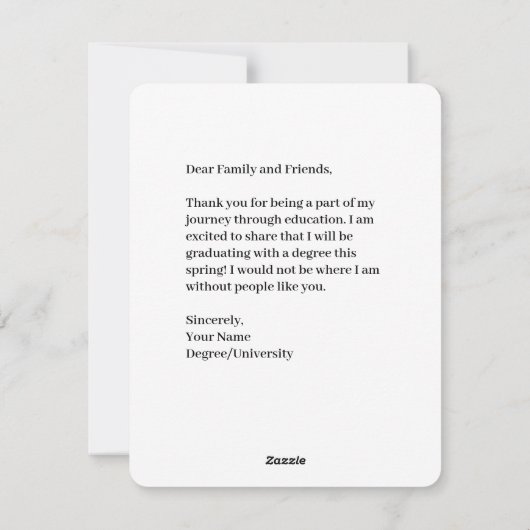 Modèle photo de Faire-part moderne (Dos)