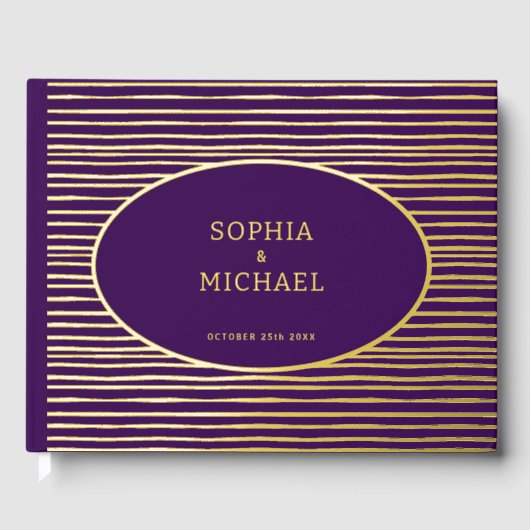 Modèle photo de livre d'or Foil Mariage (Recto)