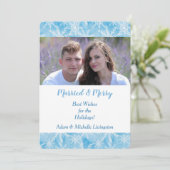 Modèle photo de Noël Blue Snowflake (Debout devant)