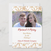 Modèle photo de Noël Gold Snowflake (Devant)