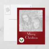 Modèle photo de Noël Holly Button (Devant / Derrière)