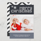 Modèle photo de Noël moderne en texte pointillé (Devant / Derrière)