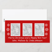 Modèle photo de Noël pour trois photos (Devant / Derrière)