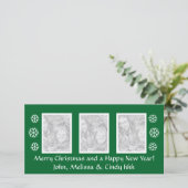 Modèle photo de Noël vert | trois photos (Debout devant)