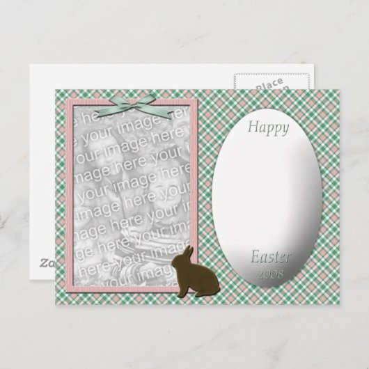 Modèle photo de Pâques vert (Devant / Derrière)