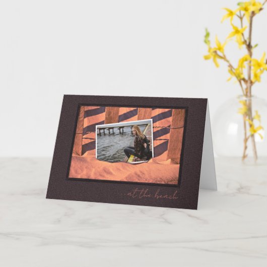 Modèle photo de plage (Fleur jaune)