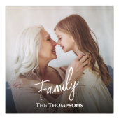 Modèle photo de script de calligraphie familiale (Devant)