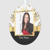 Modèle photo d'instagram de damassé d'or (devant)