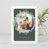 Modèle photo du feuillage de Noël vert hiver (Debout devant)