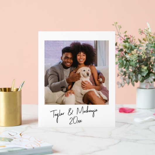 Modèle photo et texte manuscrit Personnalisé (Mariage)