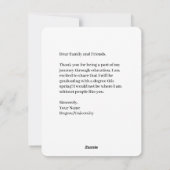 Modèle photo Faire-part de diplômes de classe (Dos)