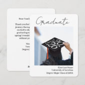 Modèle photo Faire-part de diplômes de classe (Devant / Derrière)