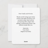 Modèle photo Faire-part de diplômes de classe (Dos)