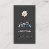 Modèle photo gris foncé + Carte de visite bleu (Dos)