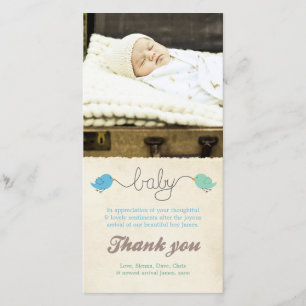 Modèle photo mignon de bébé de note de Merci