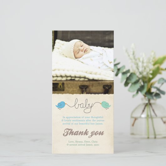 Modèle photo mignon de bébé de note de Merci (Debout devant)