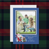 Modèle photo Père Noël Funny Labrador Reindeer Blu