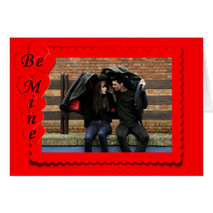 Modèle photo personnalisé Retro Red Heart Frame