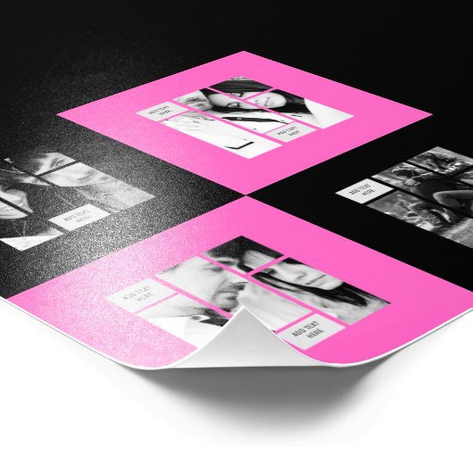 Modèle photo rose noir - Transfert à n'importe que (Coin)