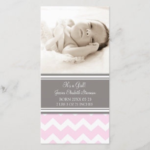 Modèle photo rose Nouveau Faire-part de naissance