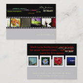 Modèle photos cartes de visite Mini Portfolio (Devant / Derrière)
