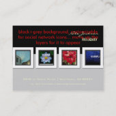 Modèle photos cartes de visite Mini Portfolio (Dos)