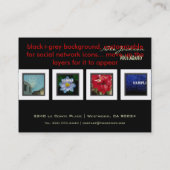 Modèle photos cartes de visite Mini Portfolio (Dos)