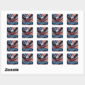 Modèle pour autocollant de drapeau américain patri (Feuille)